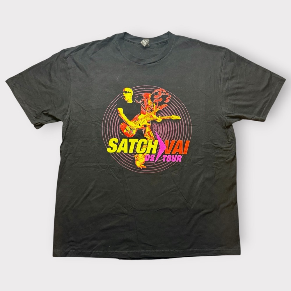 Joe Satriani Steve Vai Satch/Vai US Tour 2024 T-Shirt Black XL Gildan Softstyle
